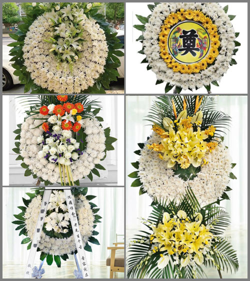山东济宁嘉祥县满硐镇东翟坊村花圈速递